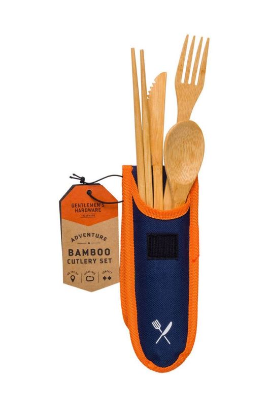 Gentelmen's Hardware Дорожній набір столових приладів Travel Bamboo колір блакитний фото 2