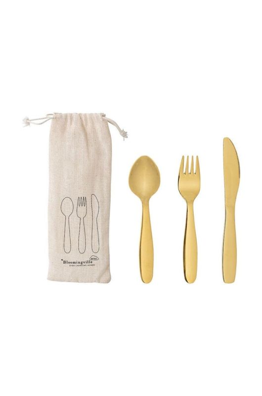 Bloomingville Набір столових приборів для дітей (3-pack) колір жовтий