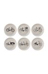 Набір тарілок Pols Potten Bikes 6-pack колір барвистий Набір тарілок Pols Potten Bikes 6-pack колір барвистий