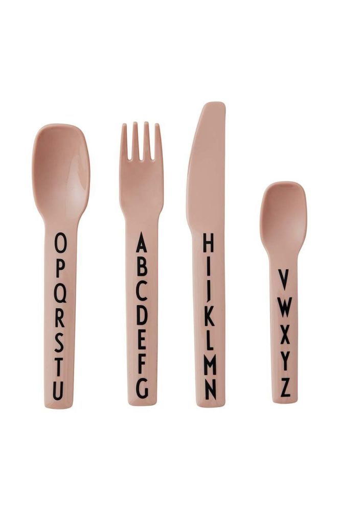 Набір дитячих столових приборів Design Letters Kids cutlery 4-pack колір бежевий (2868670)