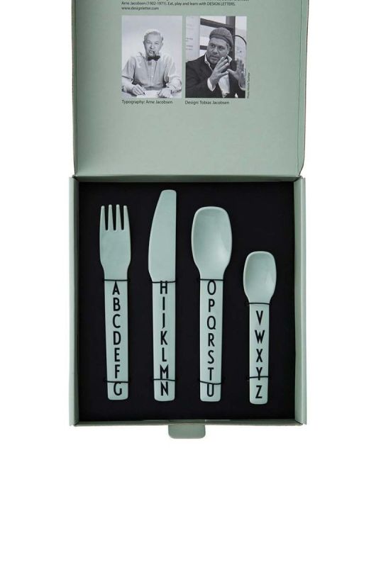 Набір дитячих столових приборів Design Letters Kids cutlery 4-pack колір зелений (2868674) фото 2