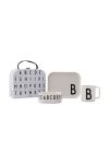 Дитячий набір для сніданку Design Letters 4-pack колір білий Дитячий набір для сніданку Design Letters 4-pack колір білий
