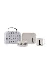 Дитячий набір для сніданку Design Letters Classics in a suitcase L 4-pack колір білий Дитячий набір для сніданку Design Letters Classics in a suitcase L 4-pack колір білий