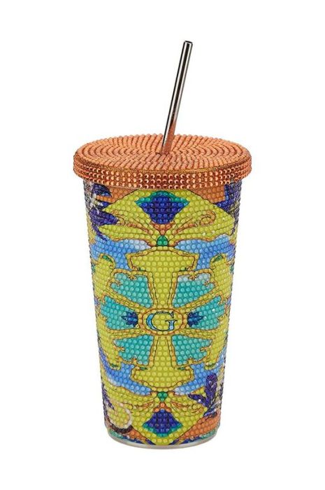 Чашка з кришкою Guess Maiolica колір помаранчевий