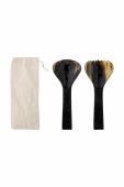 Салатні ложки Bloomingville Aviaja 2-pack колір коричневий Салатні ложки Bloomingville Aviaja 2-pack колір коричневий