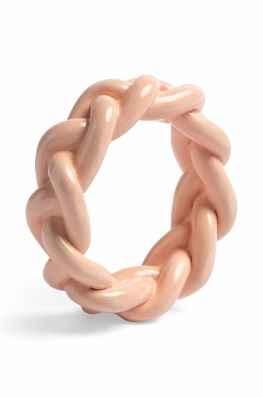 Кільця для серветок &k amsterdam Braid Pink Set 4-pack колір рожевий фото 2