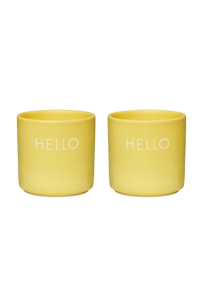 Набір підставок для яєць Design Letters Yello Hello 2 шт. колір жовтий