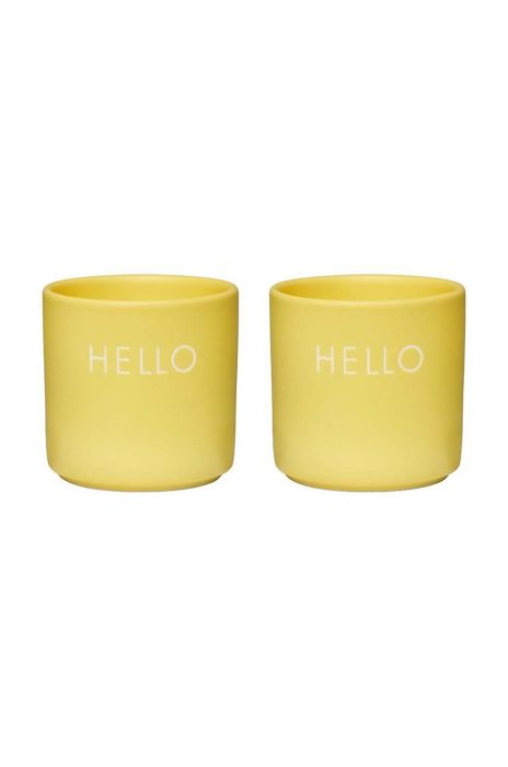Набір підставок для яєць Design Letters Yello Hello 2 шт. колір жовтий