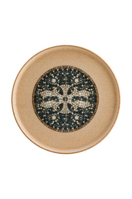 Тарілка Bonna Mezopotamya Mozaik Kahve колір бежевий Тарілка Bonna Mezopotamya Mozaik Kahve колір бежевий