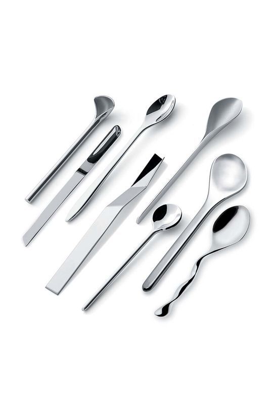 Набір чайних ложок Alessi Il caffe/te Alessi 8-pack колір сірий