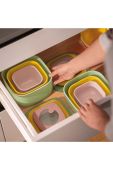 Набір контейнерів для зберігання з кришками Guzzini 3-pack колір барвистий