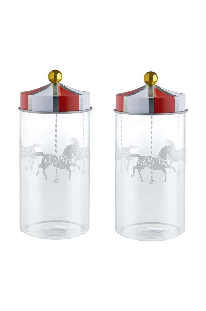 Контейнер з кришкою Alessi Circus 2-pack колір барвистий