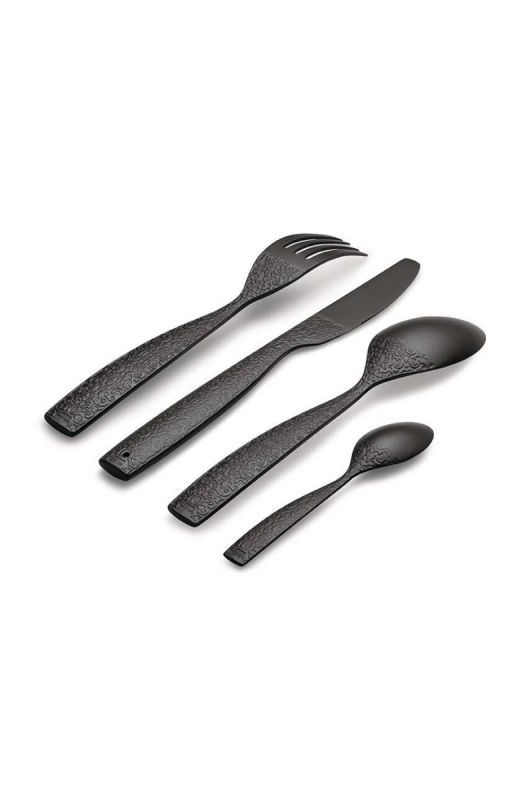 Набір столових приладів для 4 осіб Alessi Dressed 16-pack колір чорний фото 2