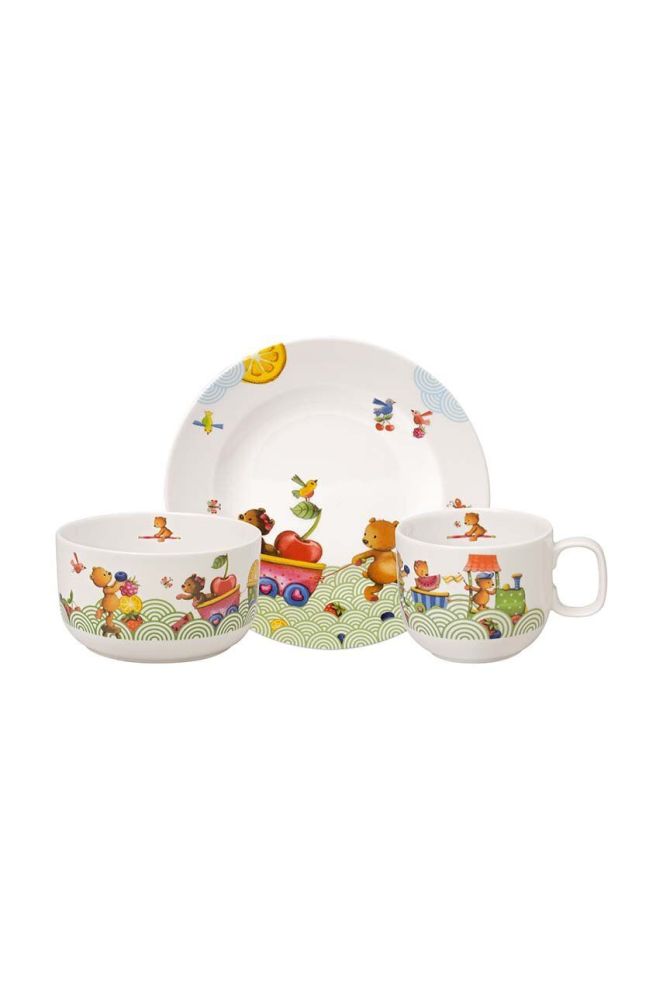 Дитячий набір для сніданку Villeroy & Boch Hungry as a Bear 3-pack колір барвистий