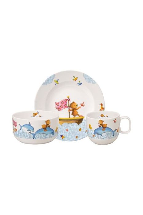Дитячий набір для сніданку Villeroy & Boch Happy as a Bear 3-pack колір барвистий Дитячий набір для сніданку Villeroy & Boch Happy as a Bear 3-pack колір барвистий