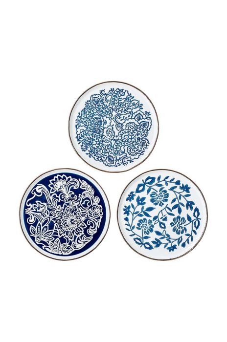 Набір тарілок Bloomingville 3-pack колір барвистий
