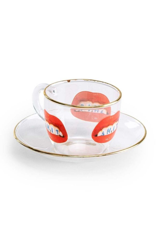Чашка з блюдцем Seletti Shit колір барвистий фото 2
