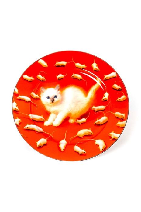 Тарілка Seletti Kitten колір барвистий