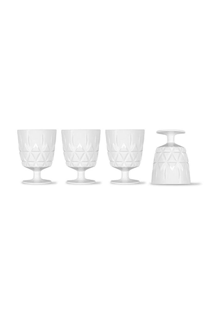 Набір келихів Sagaform Juni 4-pack колір білий