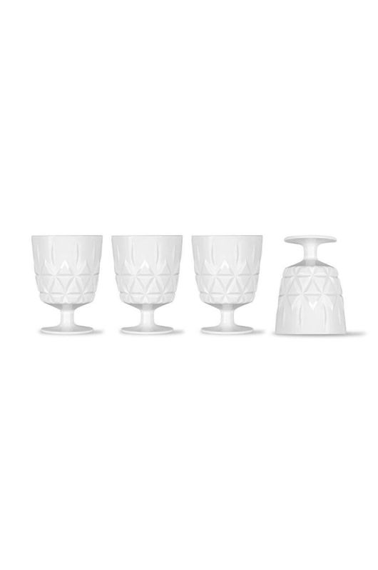Набір келихів Sagaform Juni 4-pack колір білий