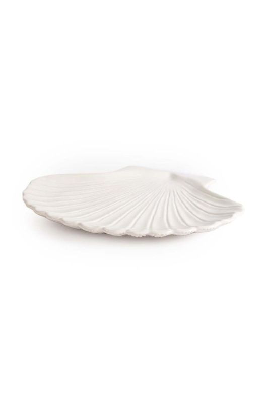 Тарілка Byon Shell XL колір білий