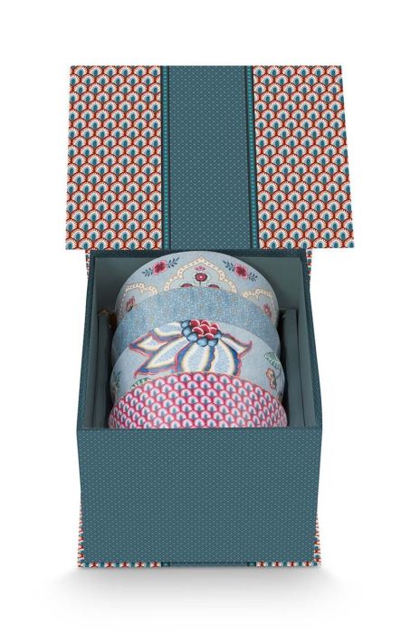 Набір мисок Pip Studio Oriental Flower Festival 4-pack колір барвистий Набір мисок Pip Studio Oriental Flower Festival 4-pack колір барвистий