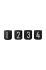 Набір чашок Design Letters Mini Cups 4-pack колір чорний