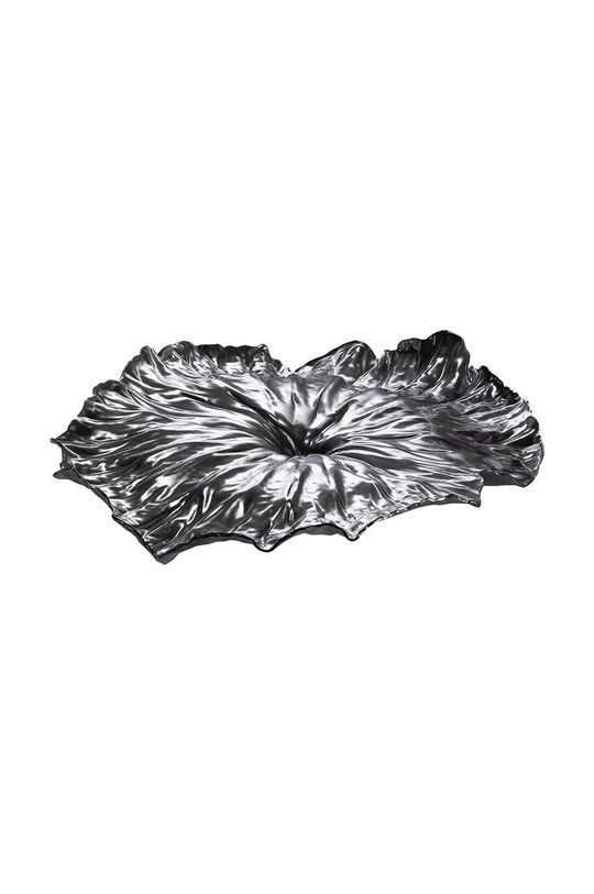 Декоративна тарілка Alessi A Lotus Leaf колір сірий