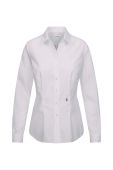 Бавовняна сорочка Seidensticker жіноча колір білий slim класичний комір (2953368)
