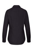 Бавовняна сорочка Seidensticker жіноча колір чорний slim класичний комір (2953376)