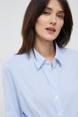 Бавовняна сорочка Seidensticker жіноча slim класичний комір колір блакитний (2953384)