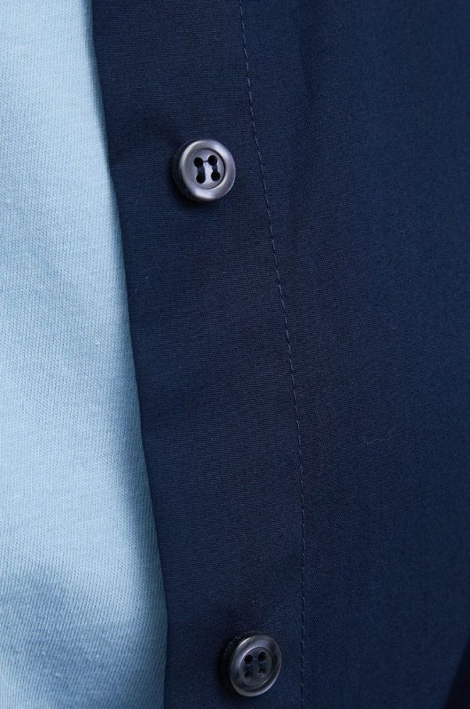 Боді Seidensticker жіноча колір синій slim класичний комір фото 7