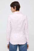 Бавовняна сорочка Seidensticker жіноча колір рожевий slim класичний комір (2953409)