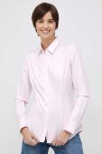 Бавовняна сорочка Seidensticker жіноча колір рожевий slim класичний комір (2953409)