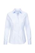 Бавовняна сорочка Seidensticker жіноча slim класичний комір колір блакитний (2953405)