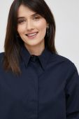 Сорочка Seidensticker жіноча колір синій regular класичний комір (2946504)