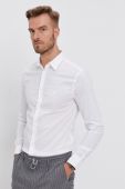 Сорочка Emporio Armani чоловіча колір білий regular класичний комір