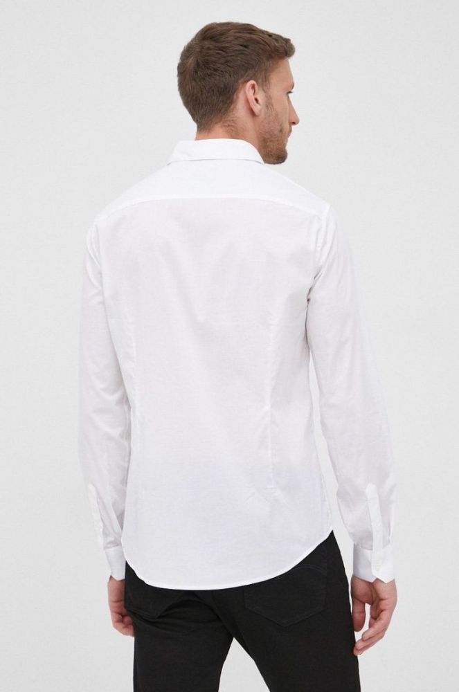 Сорочка Armani Exchange чоловіча колір білий slim класичний комір (2147351) фото 4