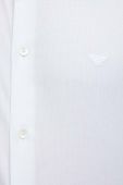 Бавовняна сорочка Emporio Armani чоловіча колір білий regular з італійським коміром