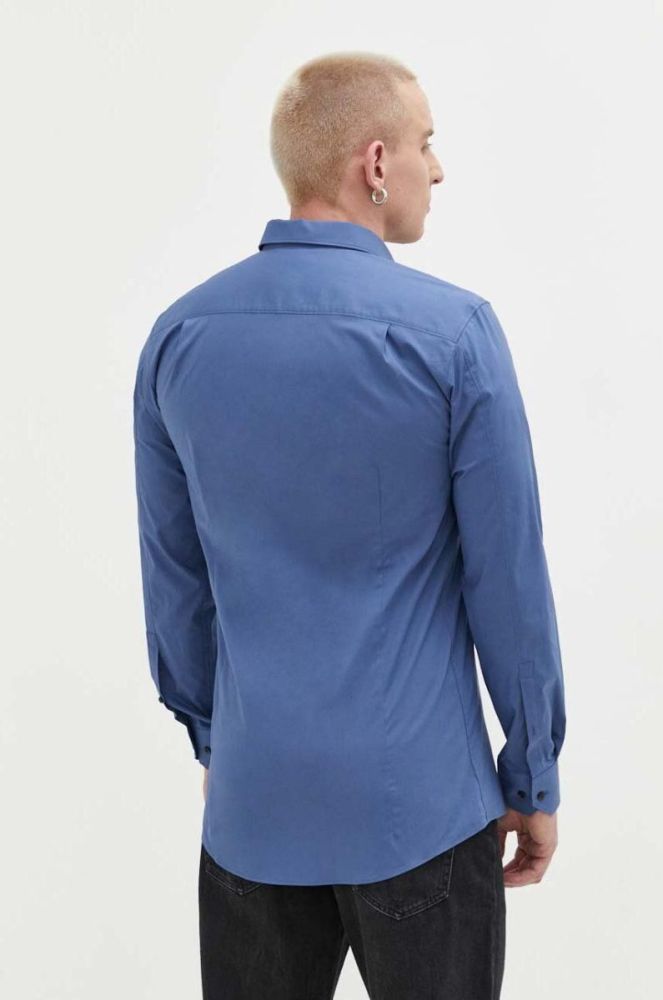 Сорочка HUGO чоловіча колір білий slim класичний комір (3236799) фото 4