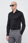 Сорочка Emporio Armani чоловіча колір чорний slim класичний комір Сорочка Emporio Armani чоловіча колір чорний slim класичний комір