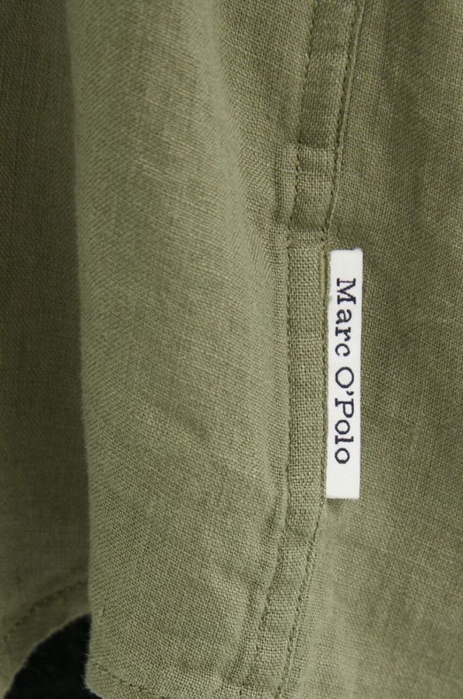 Сорочка з льону Marc O'Polo колір зелений regular класичний комір (3166019) фото 2