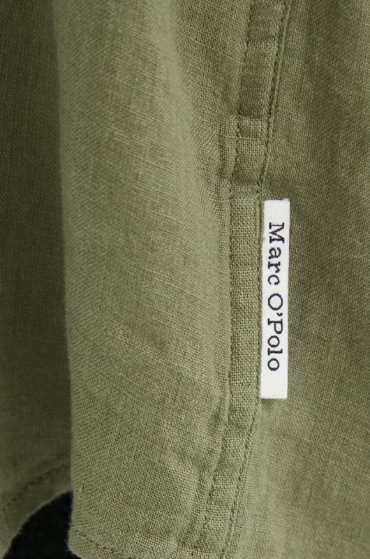 Сорочка з льону Marc O'Polo колір зелений regular класичний комір (3166019) фото 2