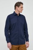 Бавовняна сорочка Seidensticker чоловіча колір синій slim класичний комір (2978467)