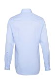 Бавовняна сорочка Seidensticker чоловіча slim класичний комір колір блакитний (2978744)