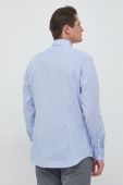 Бавовняна сорочка Seidensticker чоловіча slim класичний комір колір блакитний (2978800)