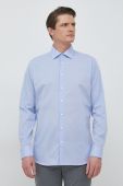 Бавовняна сорочка Seidensticker чоловіча slim класичний комір колір блакитний (2978800)