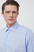 Бавовняна сорочка Seidensticker чоловіча slim класичний комір колір блакитний (2978800)