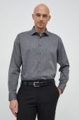 Бавовняна сорочка Seidensticker чоловіча колір сірий slim класичний комір (2978636)