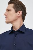 Бавовняна сорочка Seidensticker чоловіча колір синій slim